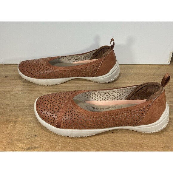 JBU Women 9.5 Emma Comfortable Casual Slip-On Ballet Flat Brown JBU by Jambu - Picture 2 of 11